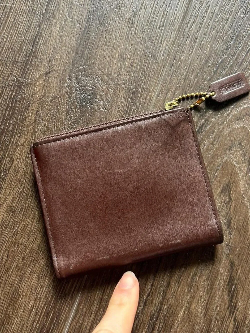 Coach brown leather wallet #leather #luxury  Coach snap wallet crafted from refi